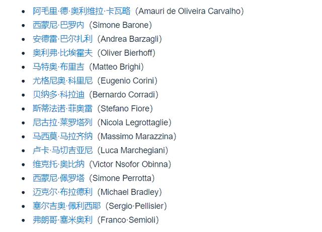 包含意大利足球联赛发生球队变化的消息传来的词条